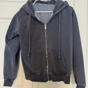 Brandy Melville Blue Zip Up Hoodie